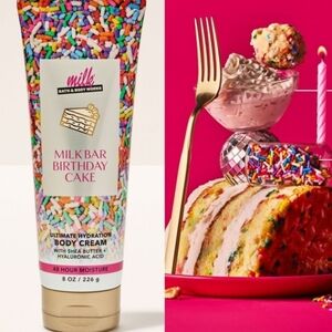 Bath Body Works Milk Bar Birthday Cake Body Cream 8oz NEW